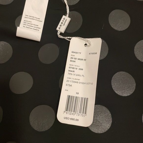 Akris Punto Lacquered Polka Dot Print Jersey Sweatshirt Size 10. Brand new - Picture 4 of 5